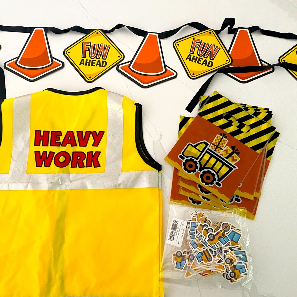 Construction bday party decor/supplies